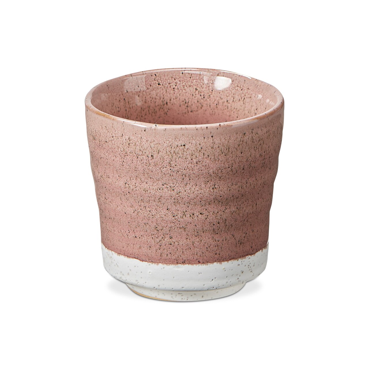Two Tone Blush Ceramic Planter Small 2.76in for Indoor Plants Garden Pots and Planters Wipe Clean with Damp Cloth